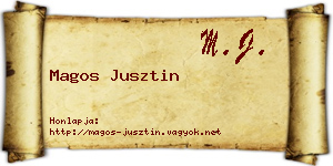 Magos Jusztin névjegykártya